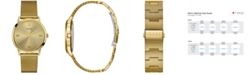 GUESS Men's Diamond Accent Gold-Tone Stainless Steel Mesh Bracelet Watch 40mm U0280G3